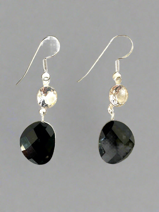 Black Onyx with clear Quartz