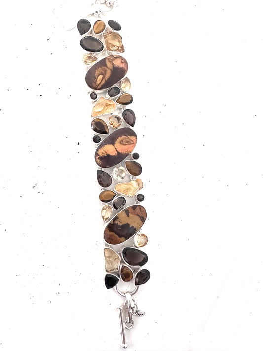 Noreena Jasper with Smoky Quartz,Tiger Eye and Citrine
