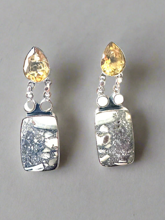 Malingana Jasper with Pearl and Faceted Citrine