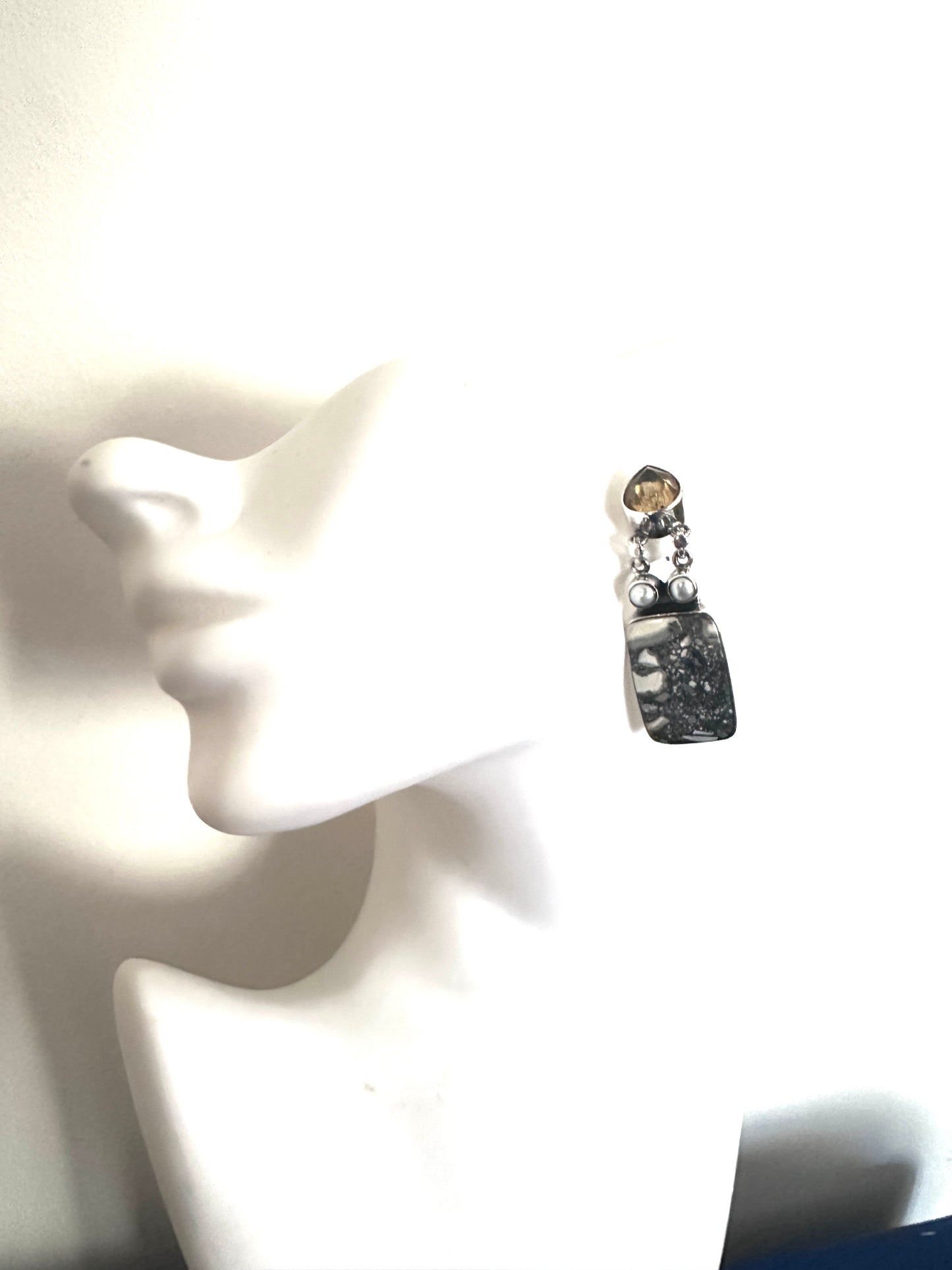 Malingana Jasper with Pearl and Faceted Citrine