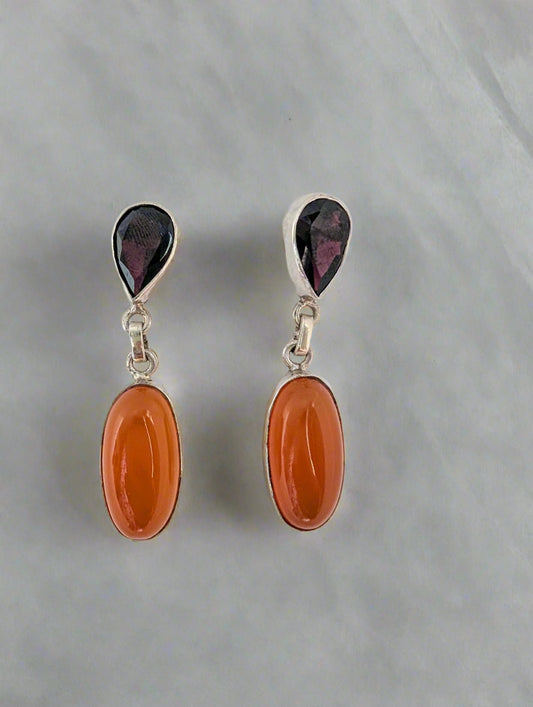 Carnelian with Garnet