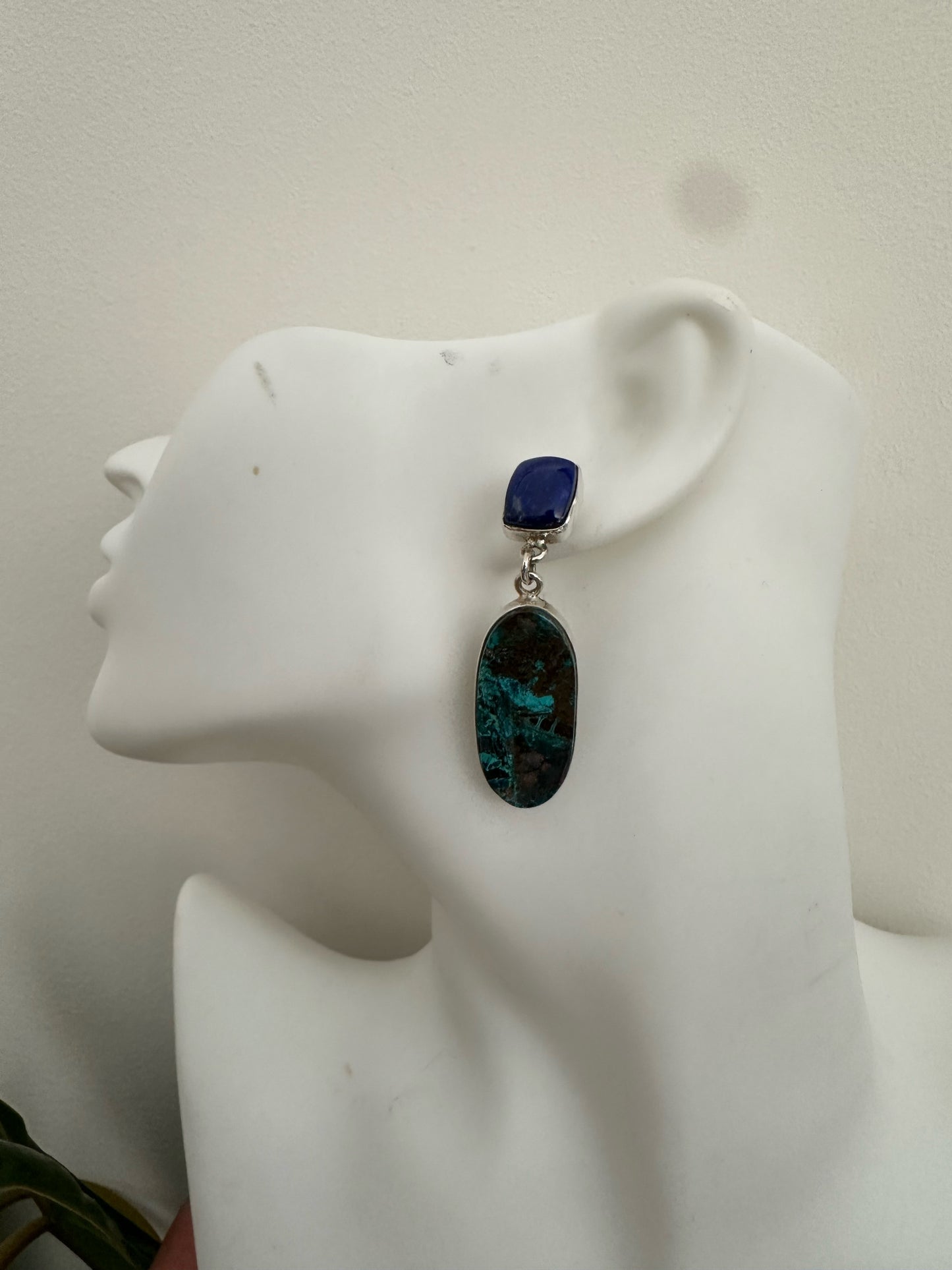 Lapis Lazuli with Azurite ovals